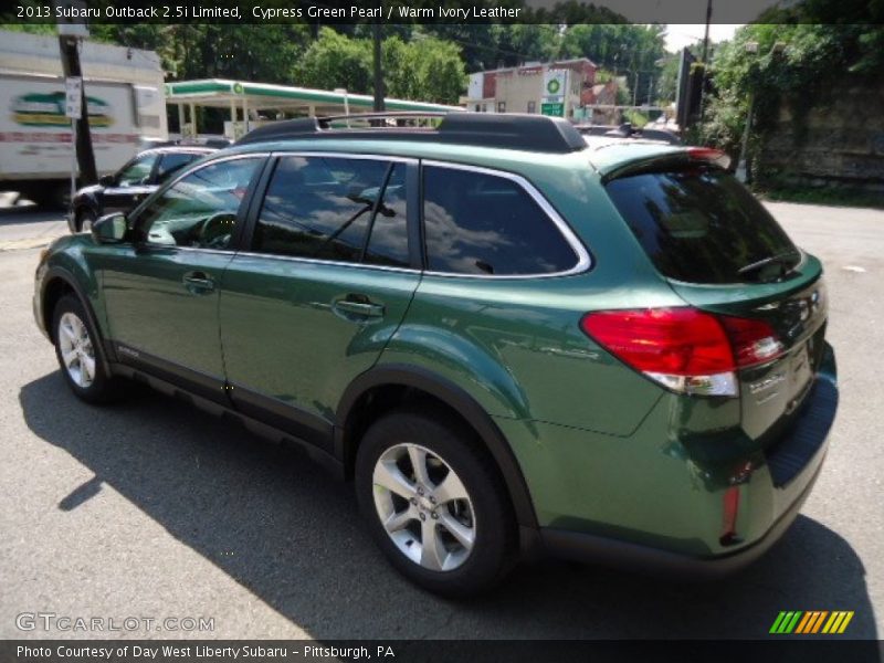 Cypress Green Pearl / Warm Ivory Leather 2013 Subaru Outback 2.5i Limited