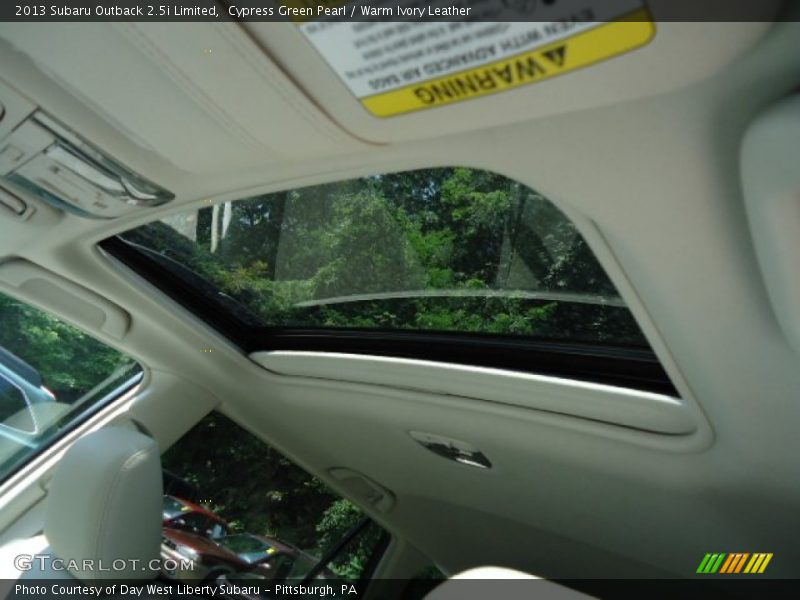 Cypress Green Pearl / Warm Ivory Leather 2013 Subaru Outback 2.5i Limited
