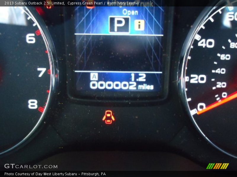 Cypress Green Pearl / Warm Ivory Leather 2013 Subaru Outback 2.5i Limited