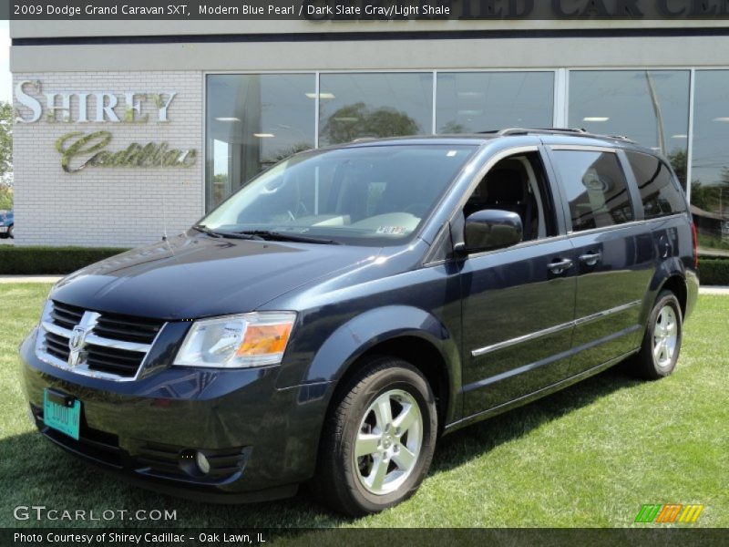 Modern Blue Pearl / Dark Slate Gray/Light Shale 2009 Dodge Grand Caravan SXT