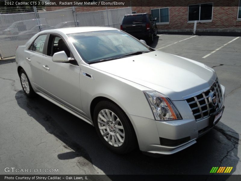 Radiant Silver Metallic / Ebony/Ebony 2012 Cadillac CTS 3.0 Sedan