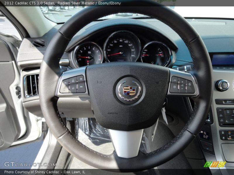 Radiant Silver Metallic / Ebony/Ebony 2012 Cadillac CTS 3.0 Sedan