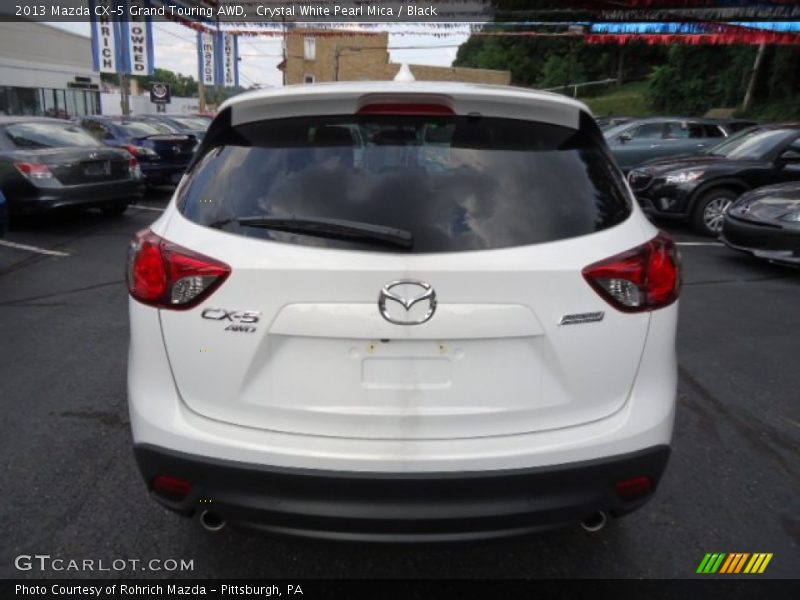 Crystal White Pearl Mica / Black 2013 Mazda CX-5 Grand Touring AWD