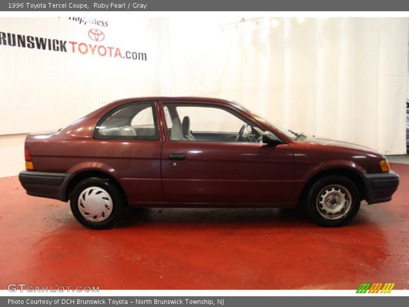 Ruby Pearl / Gray 1996 Toyota Tercel Coupe