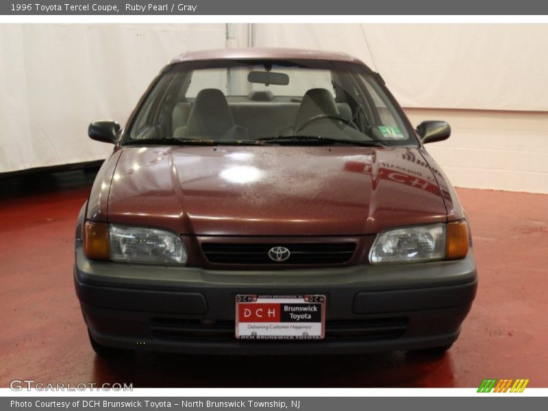 Ruby Pearl / Gray 1996 Toyota Tercel Coupe