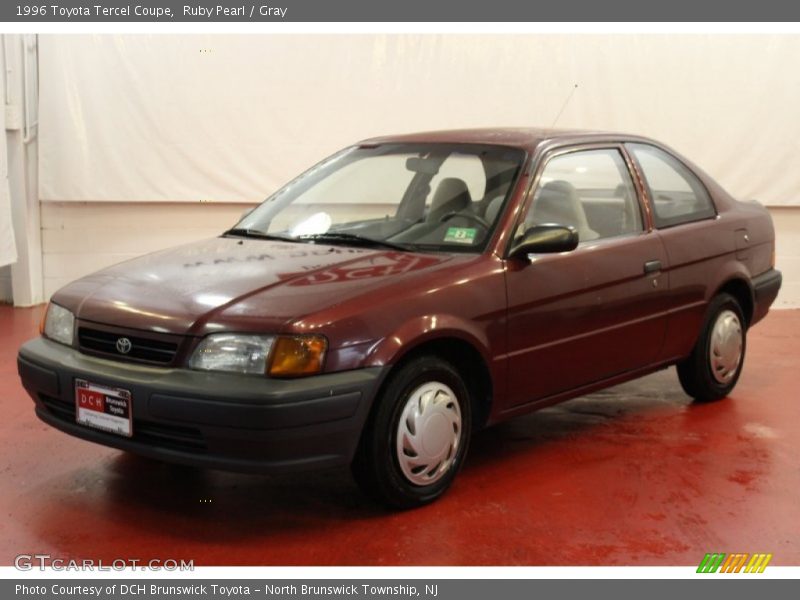 Ruby Pearl / Gray 1996 Toyota Tercel Coupe