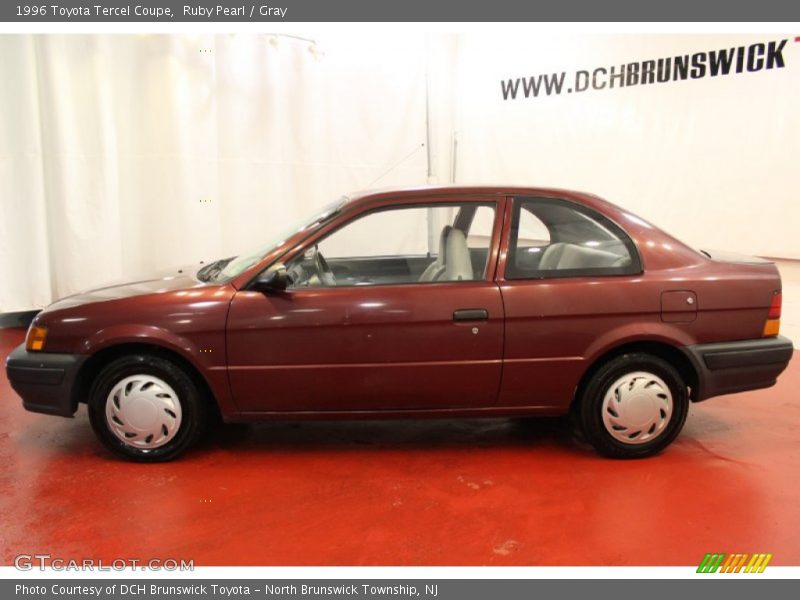 Ruby Pearl / Gray 1996 Toyota Tercel Coupe