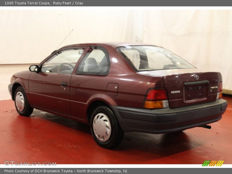 Ruby Pearl / Gray 1996 Toyota Tercel Coupe