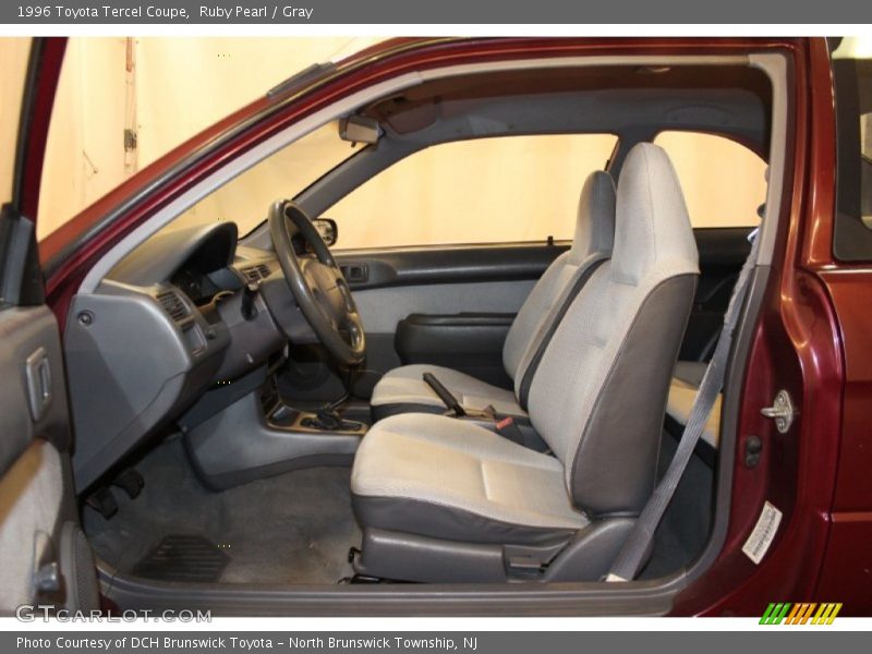 Ruby Pearl / Gray 1996 Toyota Tercel Coupe