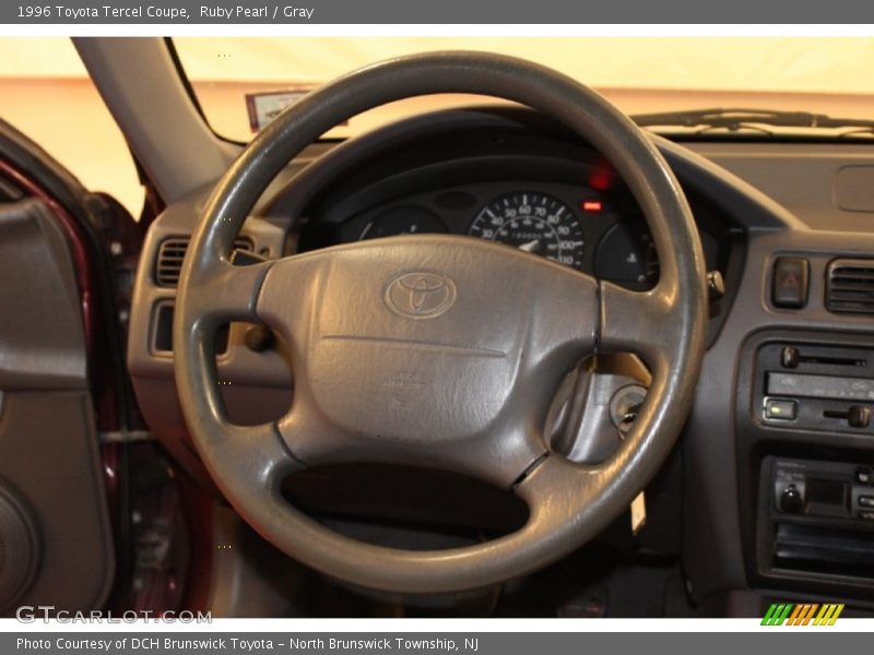 Ruby Pearl / Gray 1996 Toyota Tercel Coupe