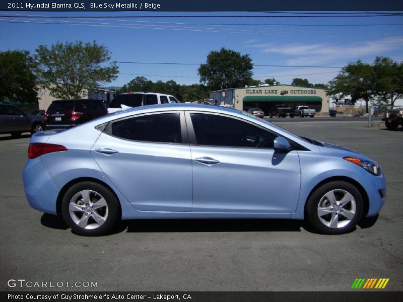 Blue Sky Metallic / Beige 2011 Hyundai Elantra GLS