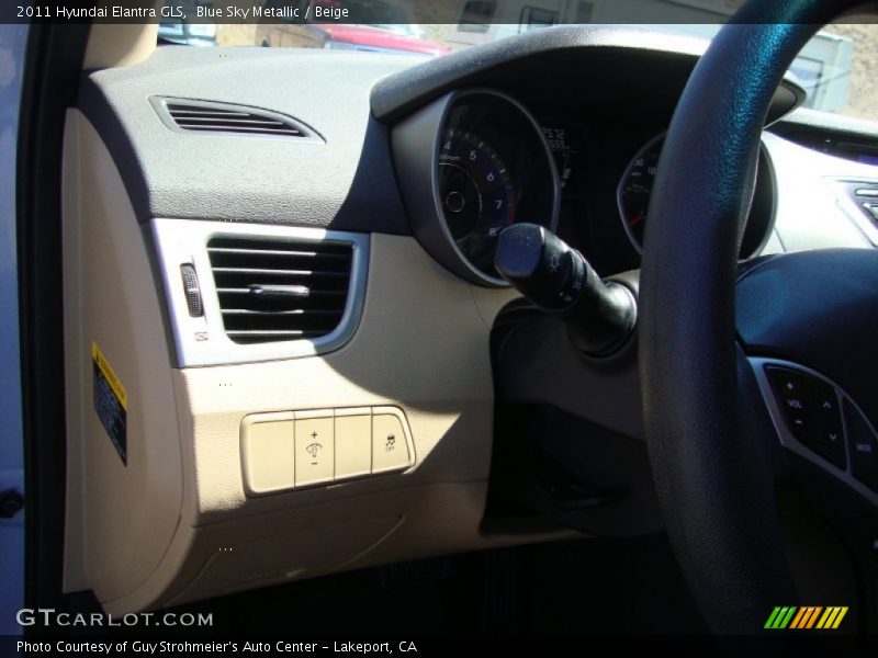 Blue Sky Metallic / Beige 2011 Hyundai Elantra GLS