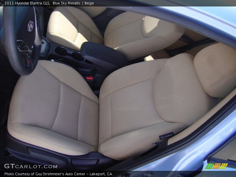 Blue Sky Metallic / Beige 2011 Hyundai Elantra GLS