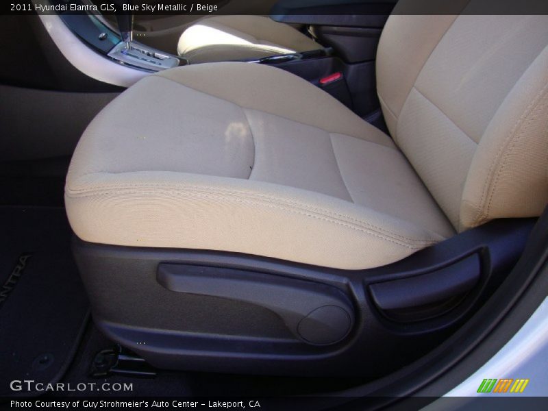Blue Sky Metallic / Beige 2011 Hyundai Elantra GLS