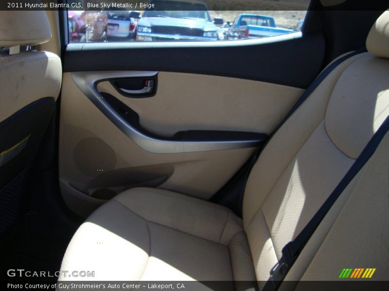 Blue Sky Metallic / Beige 2011 Hyundai Elantra GLS