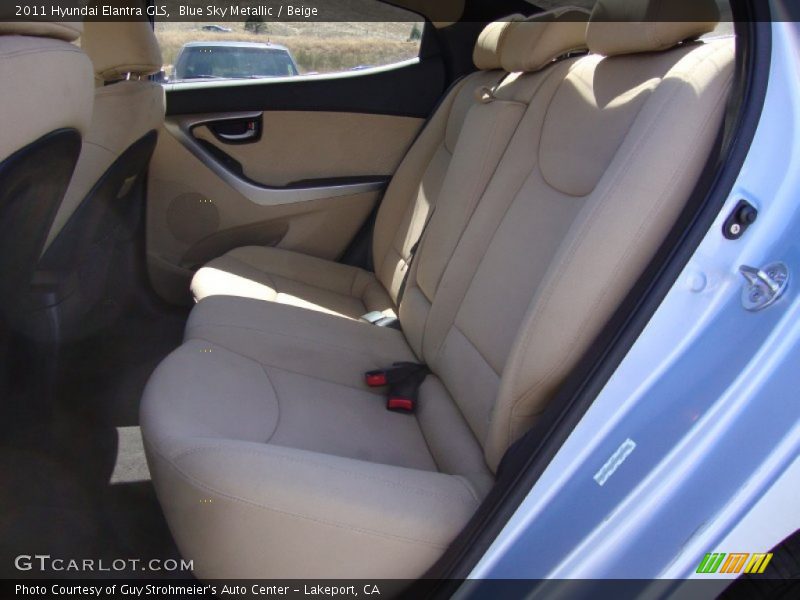 Blue Sky Metallic / Beige 2011 Hyundai Elantra GLS
