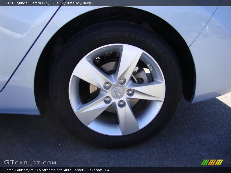 Blue Sky Metallic / Beige 2011 Hyundai Elantra GLS