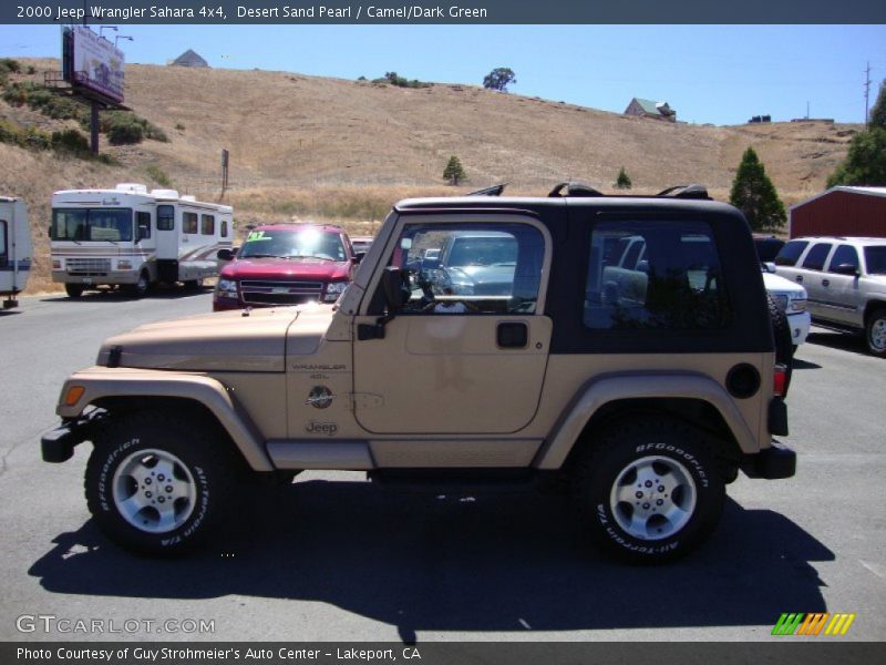 Desert Sand Pearl / Camel/Dark Green 2000 Jeep Wrangler Sahara 4x4