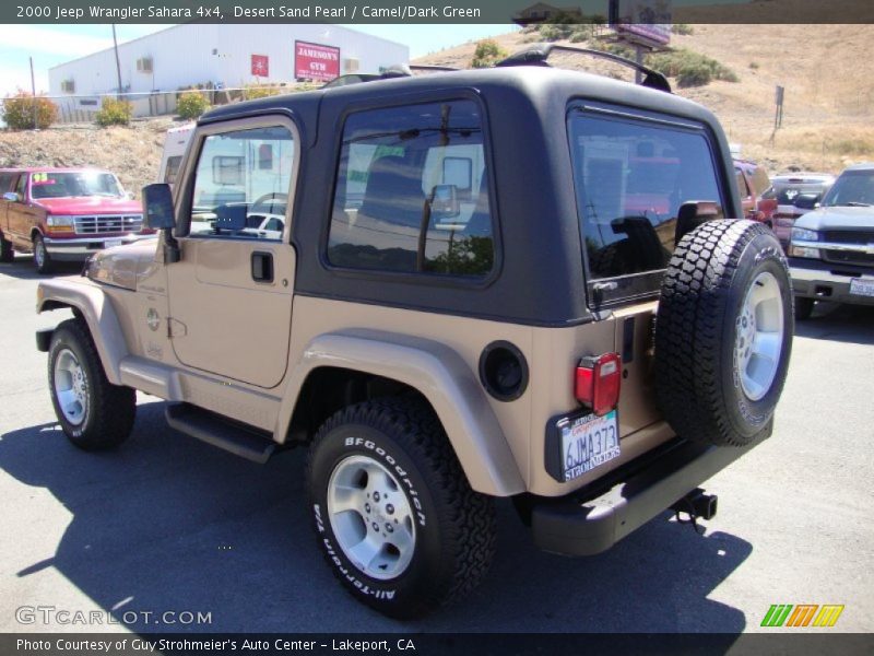 Desert Sand Pearl / Camel/Dark Green 2000 Jeep Wrangler Sahara 4x4