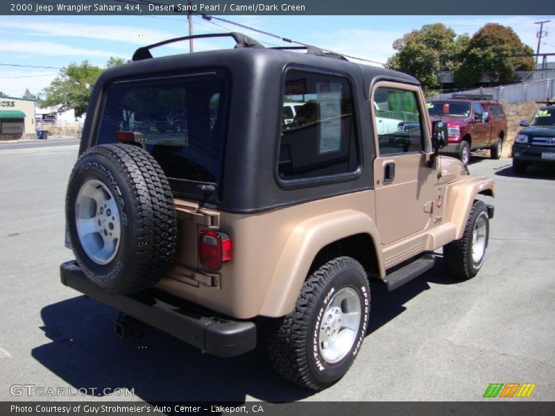 Desert Sand Pearl / Camel/Dark Green 2000 Jeep Wrangler Sahara 4x4