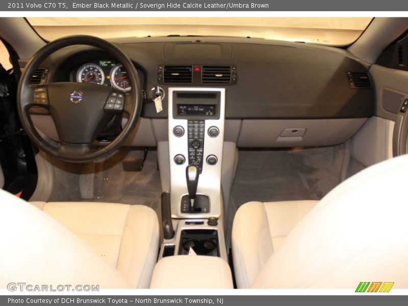 Ember Black Metallic / Soverign Hide Calcite Leather/Umbra Brown 2011 Volvo C70 T5