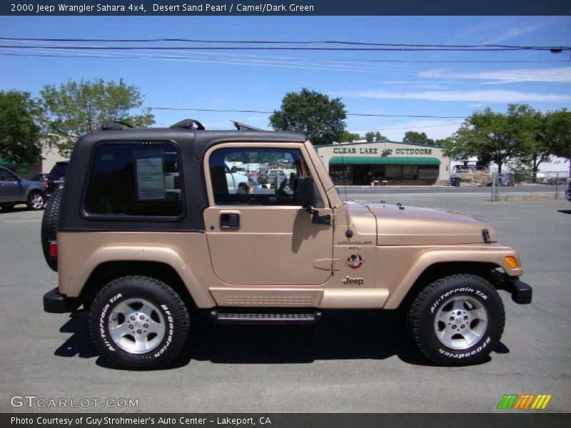 Desert Sand Pearl / Camel/Dark Green 2000 Jeep Wrangler Sahara 4x4