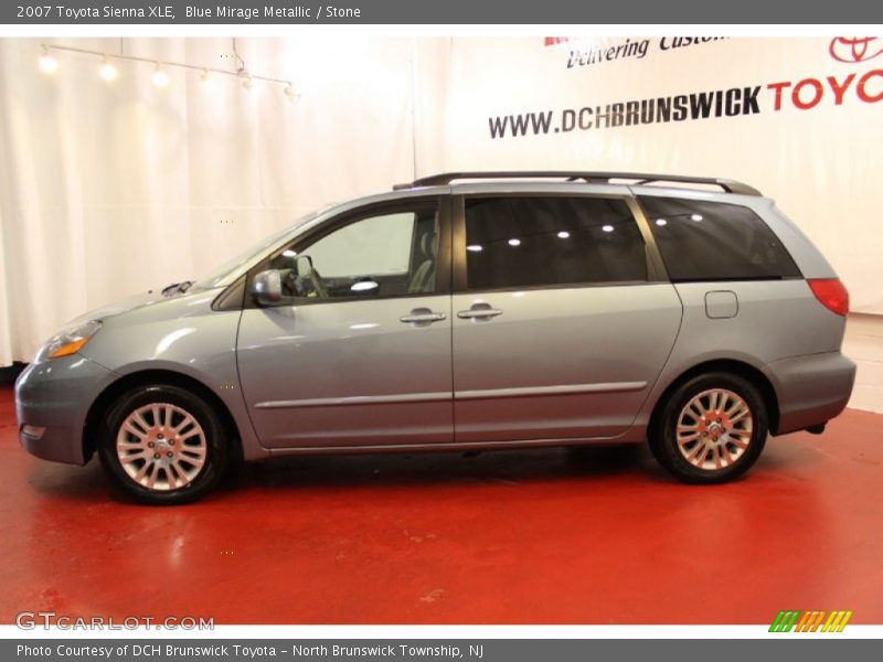 Blue Mirage Metallic / Stone 2007 Toyota Sienna XLE