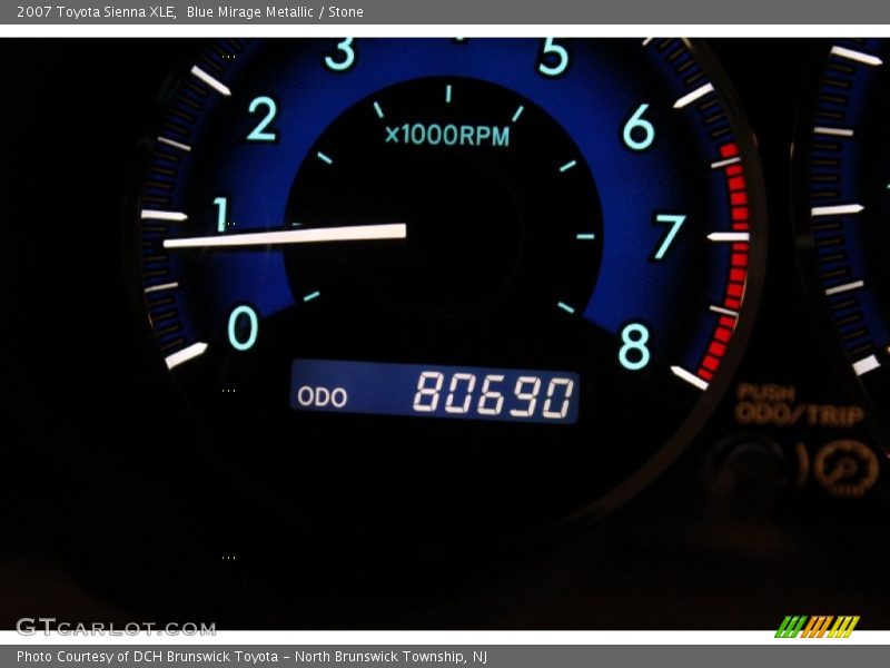 Blue Mirage Metallic / Stone 2007 Toyota Sienna XLE