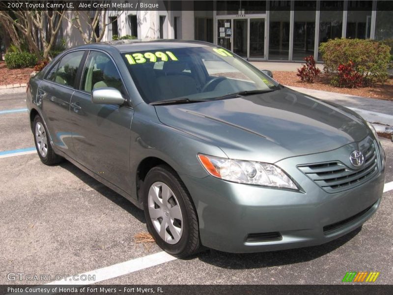 Aloe Green Metallic / Bisque 2007 Toyota Camry LE