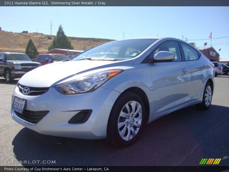 Shimmering Silver Metallic / Gray 2011 Hyundai Elantra GLS