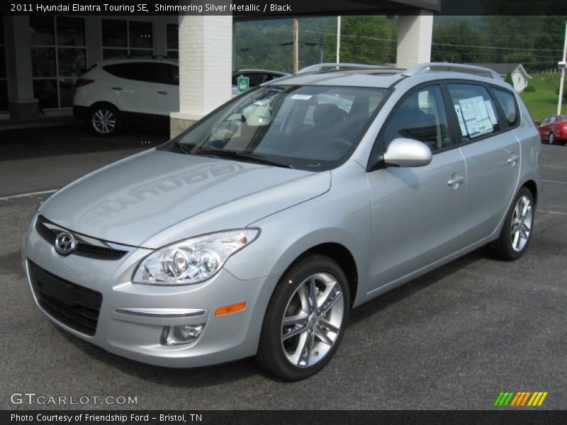 Shimmering Silver Metallic / Black 2011 Hyundai Elantra Touring SE