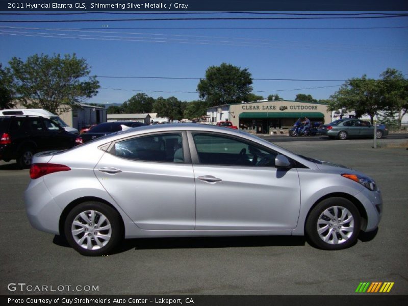 Shimmering Silver Metallic / Gray 2011 Hyundai Elantra GLS