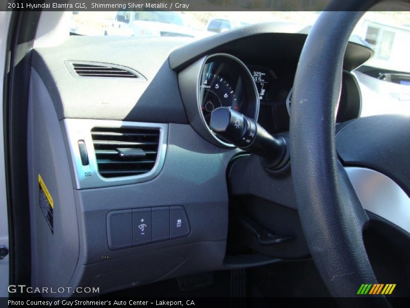 Shimmering Silver Metallic / Gray 2011 Hyundai Elantra GLS