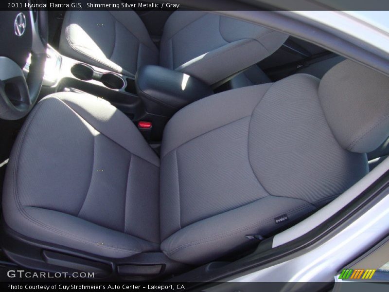 Shimmering Silver Metallic / Gray 2011 Hyundai Elantra GLS