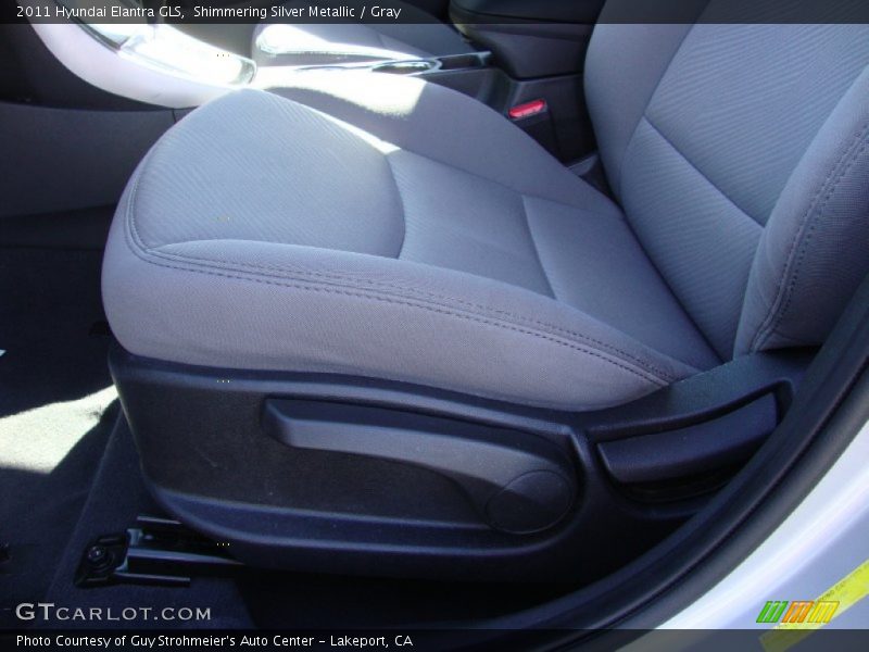 Shimmering Silver Metallic / Gray 2011 Hyundai Elantra GLS