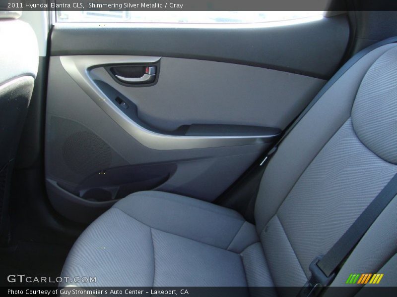 Shimmering Silver Metallic / Gray 2011 Hyundai Elantra GLS