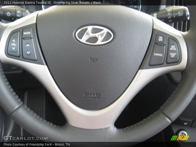 Shimmering Silver Metallic / Black 2011 Hyundai Elantra Touring SE