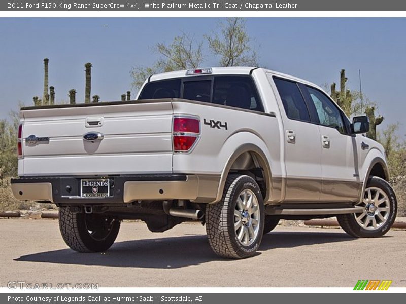 White Platinum Metallic Tri-Coat / Chaparral Leather 2011 Ford F150 King Ranch SuperCrew 4x4