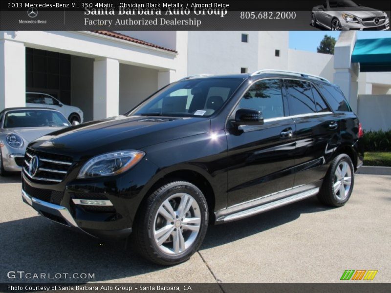 Obsidian Black Metallic / Almond Beige 2013 Mercedes-Benz ML 350 4Matic