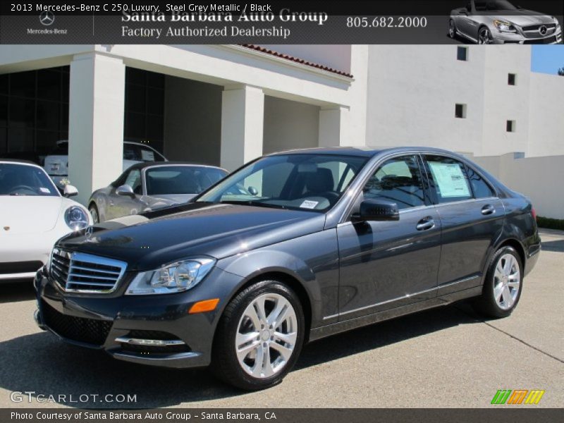 Steel Grey Metallic / Black 2013 Mercedes-Benz C 250 Luxury