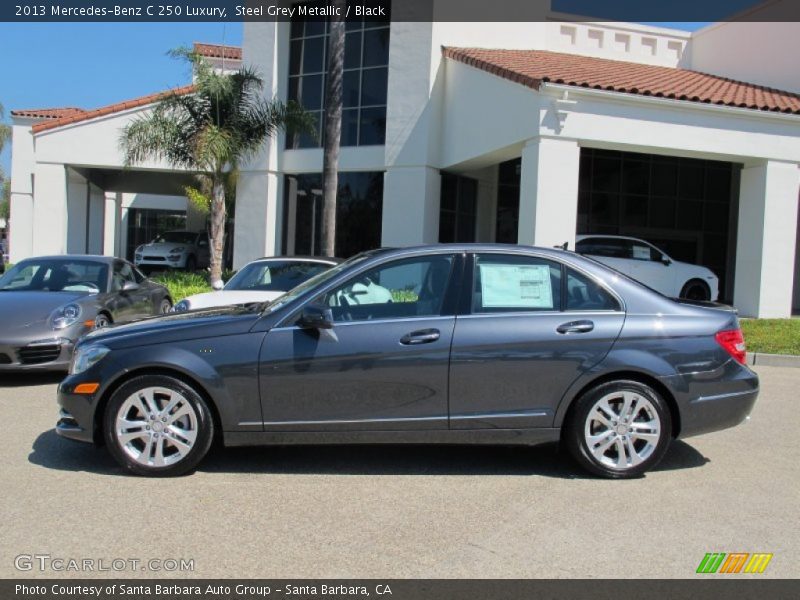 Steel Grey Metallic / Black 2013 Mercedes-Benz C 250 Luxury