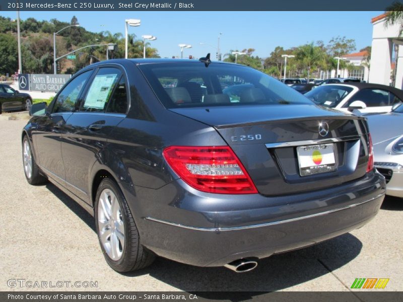 Steel Grey Metallic / Black 2013 Mercedes-Benz C 250 Luxury