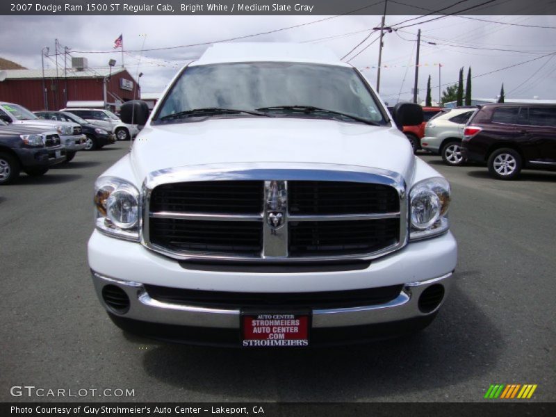 Bright White / Medium Slate Gray 2007 Dodge Ram 1500 ST Regular Cab