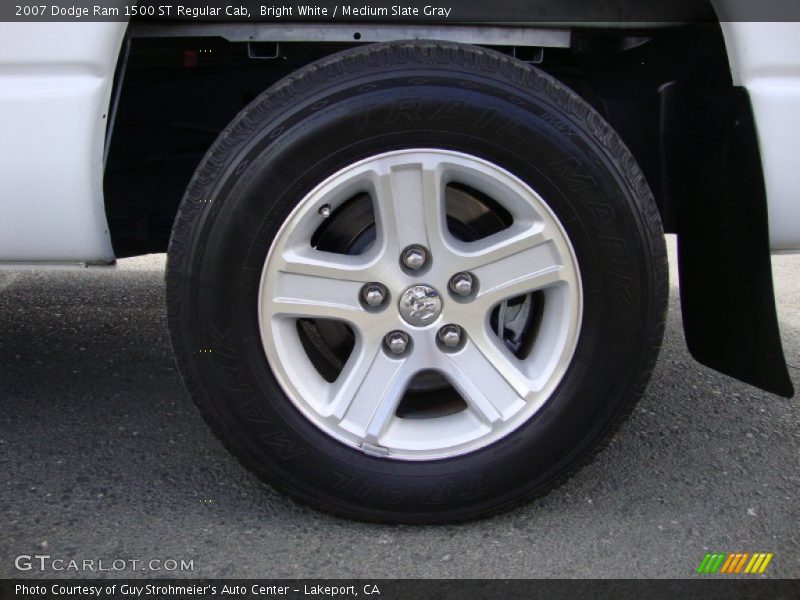 Bright White / Medium Slate Gray 2007 Dodge Ram 1500 ST Regular Cab