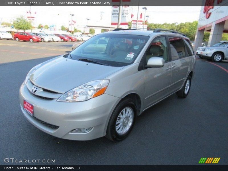 Silver Shadow Pearl / Stone Gray 2006 Toyota Sienna XLE AWD