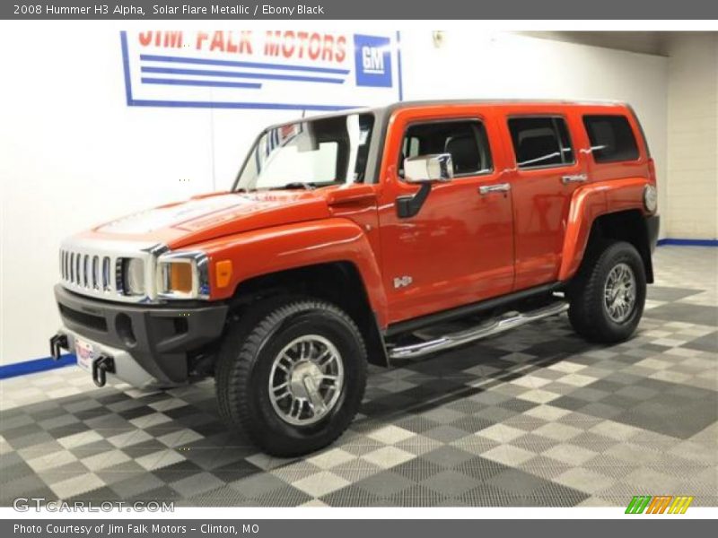 Solar Flare Metallic / Ebony Black 2008 Hummer H3 Alpha
