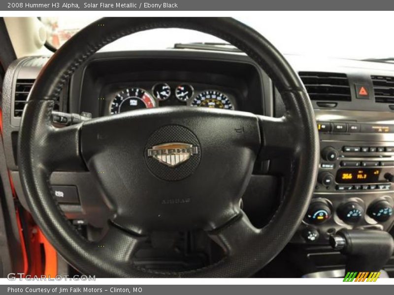 Solar Flare Metallic / Ebony Black 2008 Hummer H3 Alpha