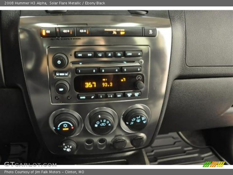 Solar Flare Metallic / Ebony Black 2008 Hummer H3 Alpha