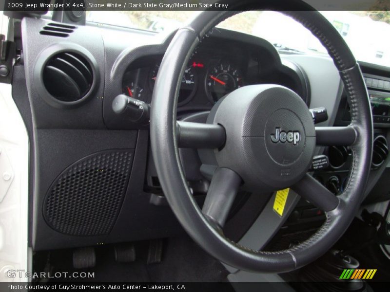 Stone White / Dark Slate Gray/Medium Slate Gray 2009 Jeep Wrangler X 4x4