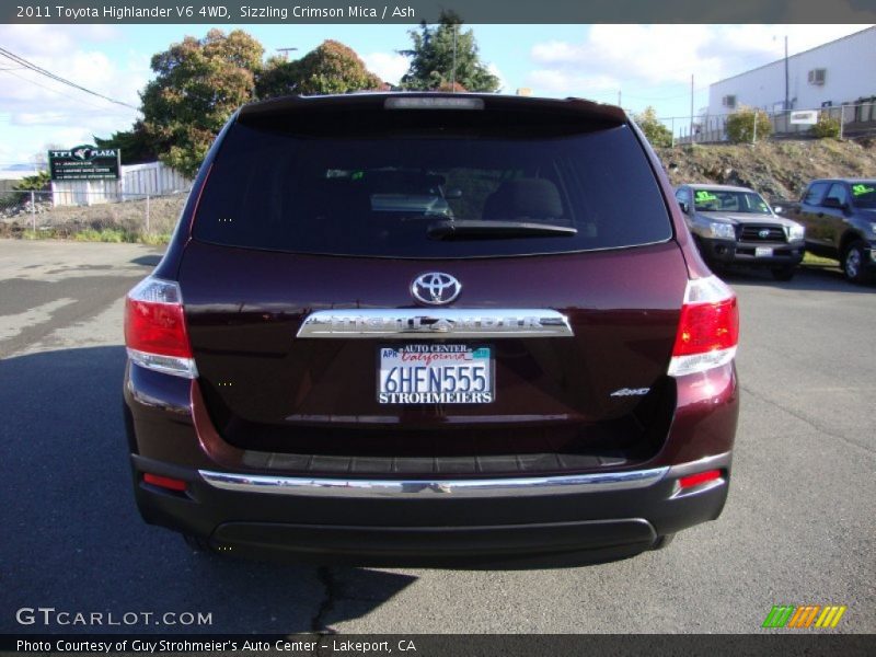 Sizzling Crimson Mica / Ash 2011 Toyota Highlander V6 4WD